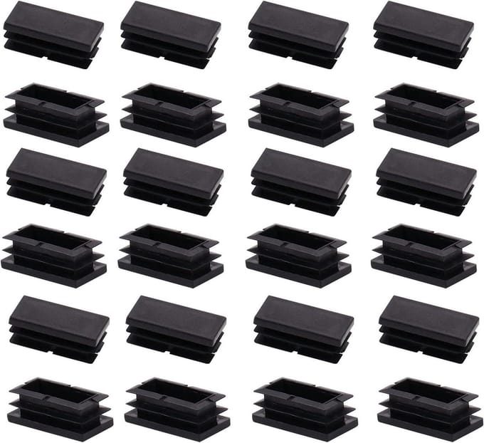 Plastic Pluggen - Dopjes - Meubels Beschermen - Duurzame Constructie - 20x40mm 20 Stuks - Zwart