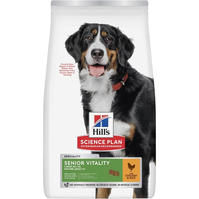 14kg Senior Vitality Large Breed met Kip Hill's Science Plan Hondenvoer