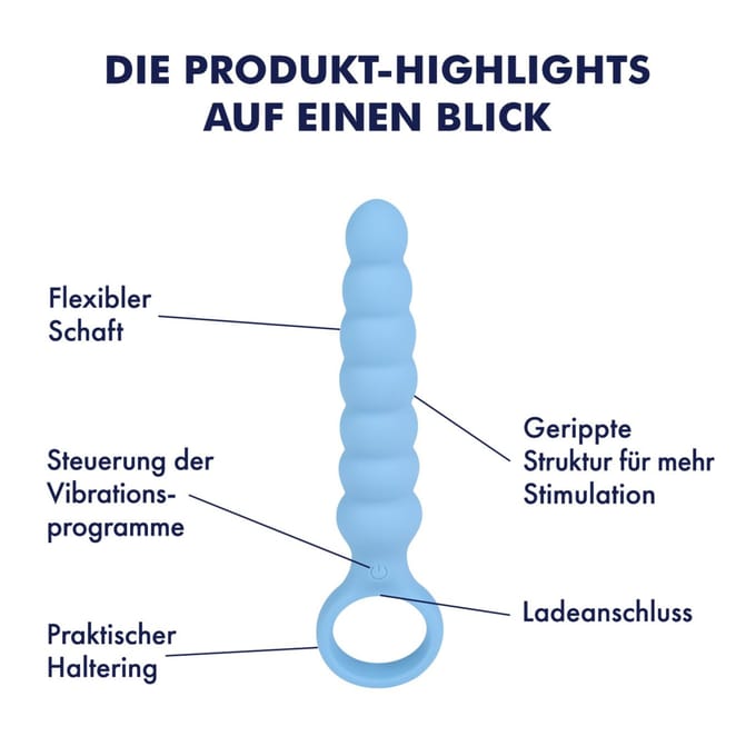 anaalvibrator met haltering, 16,5 cm
