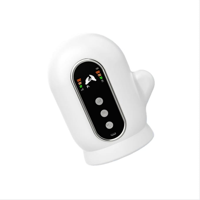 Slimme elektrische handmassager met warmte en luchtdruk