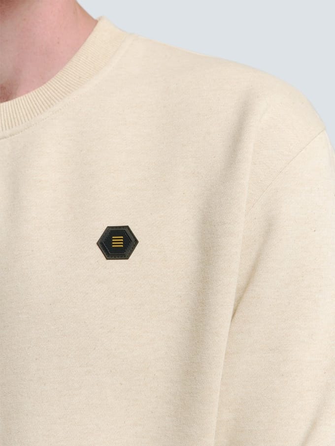 No Excess Sweater crewneck melange cement