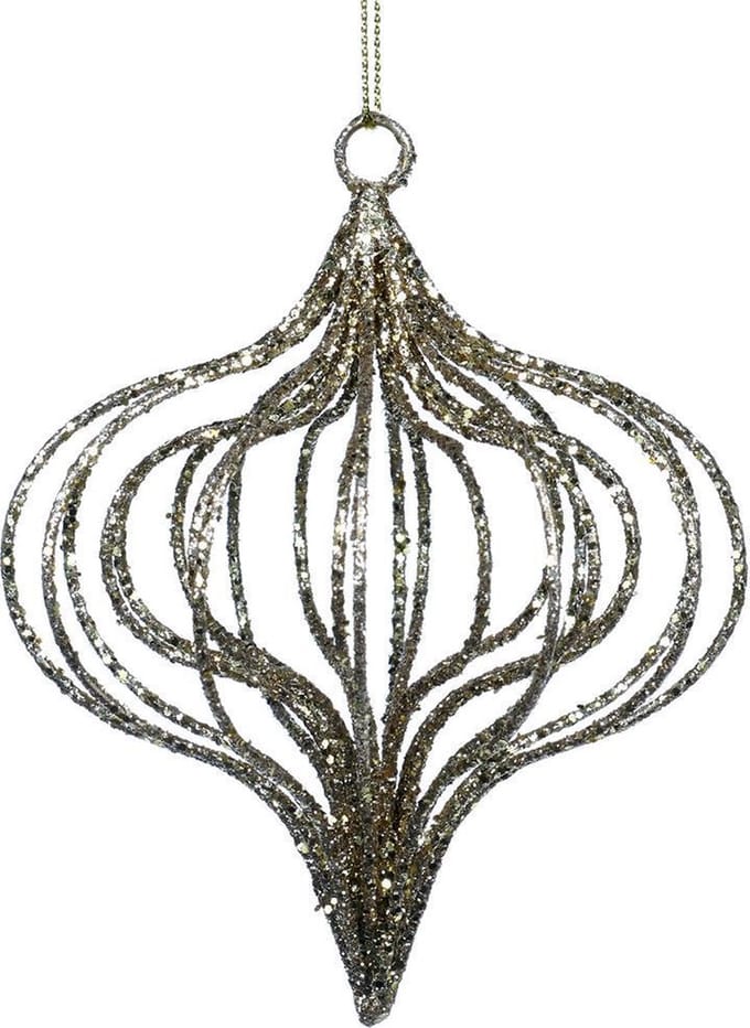 Goodwill Kerstbal Open-Draad Goud D 12 cm Voordeelaanbod per 2 stuks