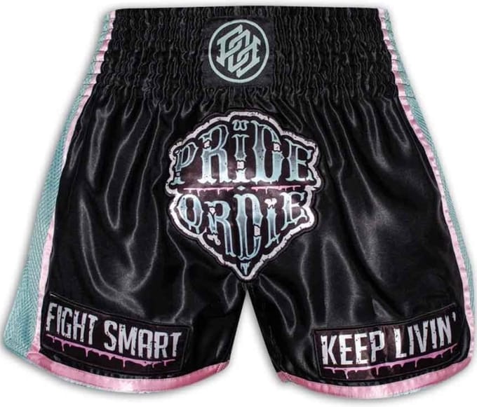 PRIDE or DiE Z-Camp Muay Thai Kickboxing Shorts - M