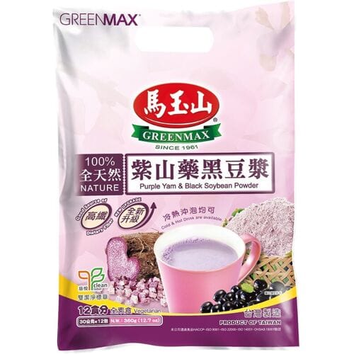 Greenmax zwartebonenmelk met paarse yam 12 × 30 g