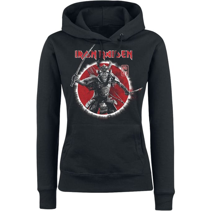 Iron Maiden Trui met capuchon - Eddie Warrior - L - voor Vrouwen - zwart