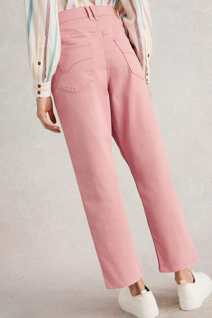 White Stuff Blake Straight Crop Jean Mid Pink Größe: 18 REGULAR | Stoffhosen Outlet | Damen | Rosa