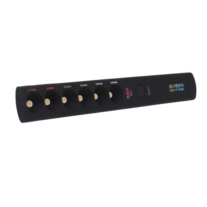Draagbare Kleurtemperatuur Lamp Stick Professioneel Oplaadbaar 2700K‑6000K 6 Modi Fotografie Lichtstaaf black