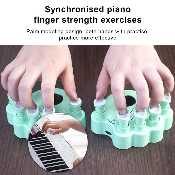 2 Stuks Piano Handvorm Corrector Handversterker Houding Correctie Gereedschap Piano Accessoires Ingebouwde Geluidsbron Met zwart
