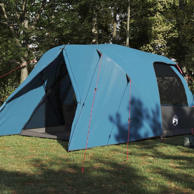 vidaXL Dome Tent 4-Persoon met dak met opslag Blauw 455 x 252 x 178 cm