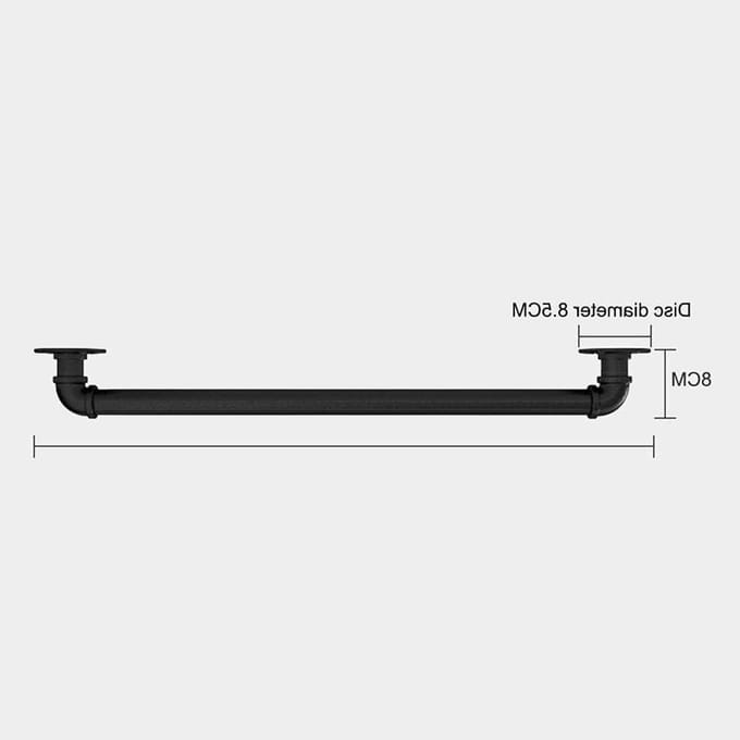 Trapleuning Set - Metalen Handgreep - Veiligheid Thuis - Antislip Ontwerp - 50cm Lengte - Zwart