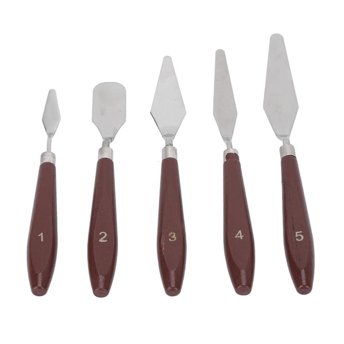 5 Stuks Wax Spatels Multifunctionele Taart Glazuur Spatel Mengschraper Voor Decoreren Bakken white