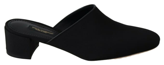 Dolce & Gabbana Zwarte Sleehak Sandal