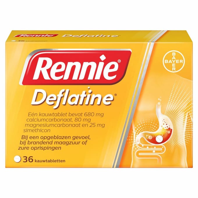Rennie Deflatine Kauwtabletten - 3 x 36 tabletten