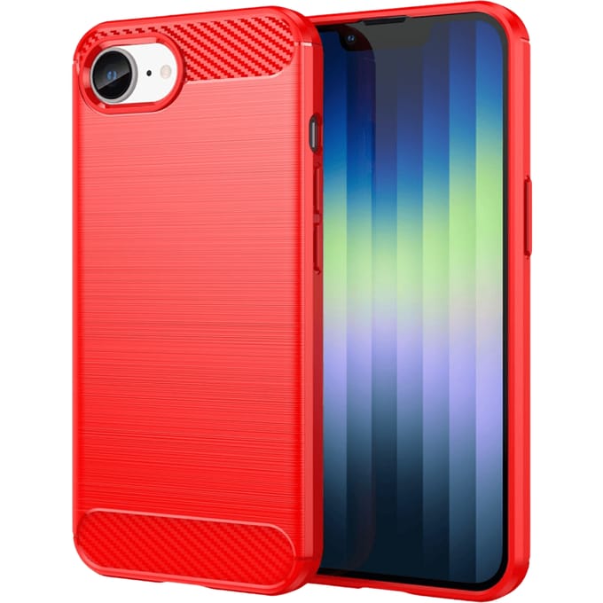 Mocaa Apple iPhone 16e/17e Brushed Hoesje Rood