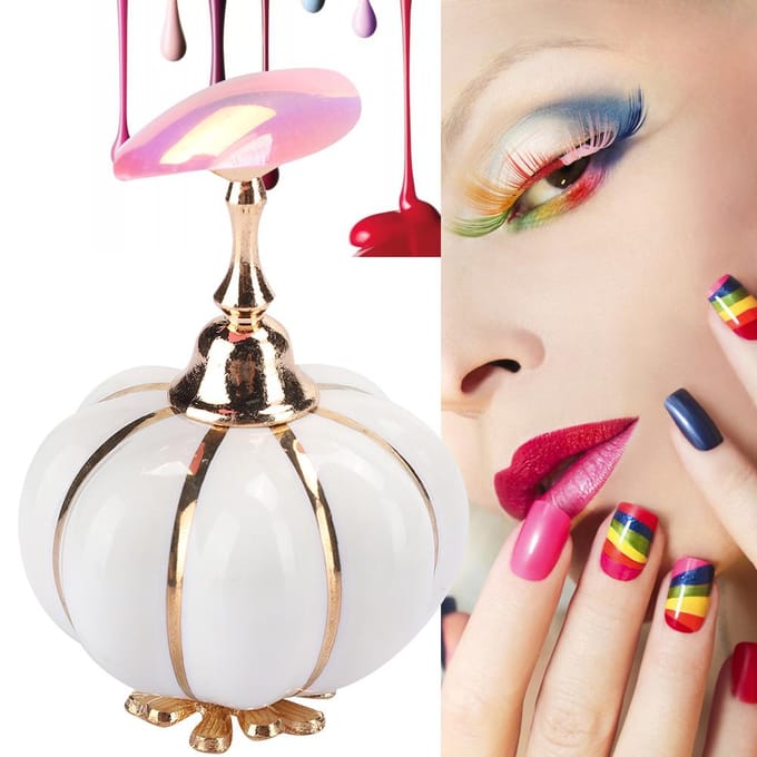 Support d'Exposition Professionnel pour Nail Art Magnétique Porte-Embouts d'Entraînement pour Manucure Outil Blanc blanc