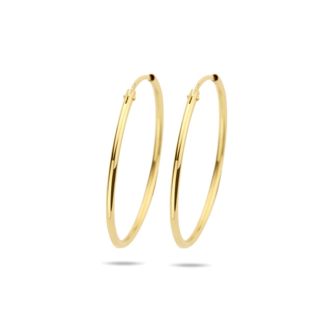 Marie-Celeste 9k Oorringen Ronde Buis 1,5 mm - 9 Karaat