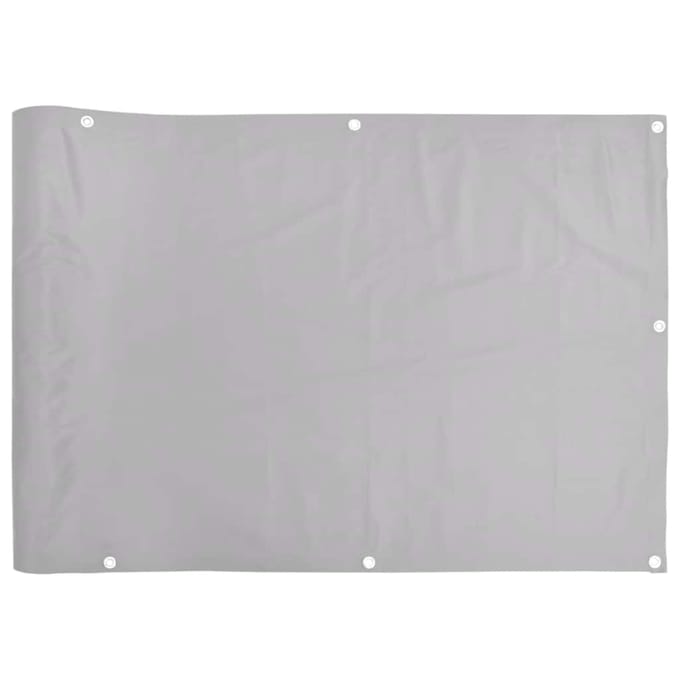 vidaXL - Balkonscherm - 600x90 - cm - PVC - grijs