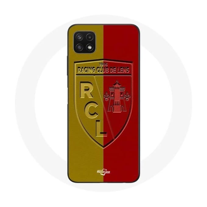 Coque - rcl lens - Samsung Galaxy A22 5G - Souple - Jaune et rouge - Logo jaune