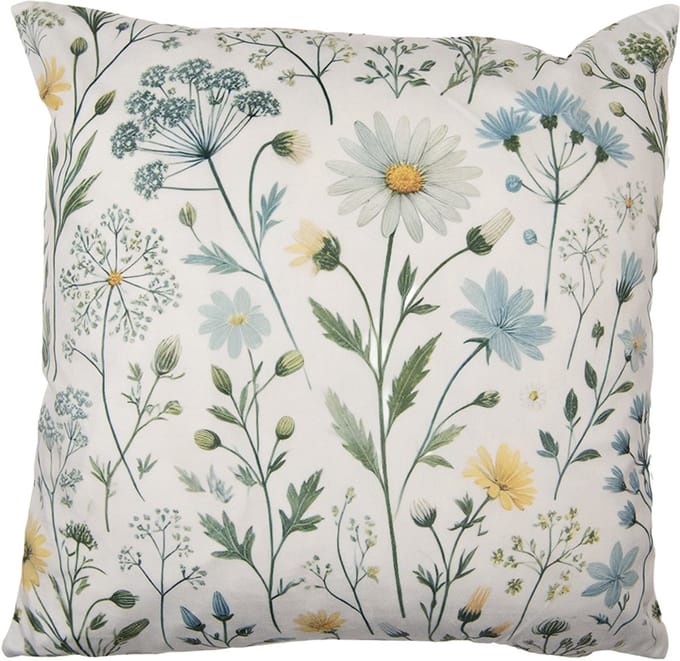 Clayre & Eef Kussenhoes 45x45 cm Beige Polyester