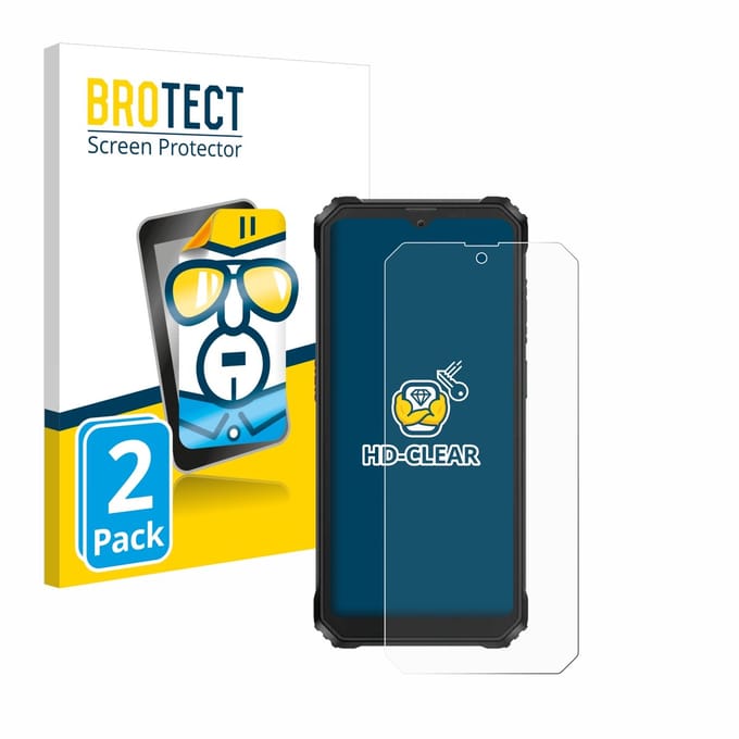 BROTECT - Screenprotector voor Blackview BV6200 Plus - Folie Beschermfolie transparant 2 Stuks