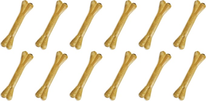 12 x Kauwbot Bullepees 12 cm Rund Extra Stevig & Extra Lekker! Stieren Huid Hondensnacks Bull