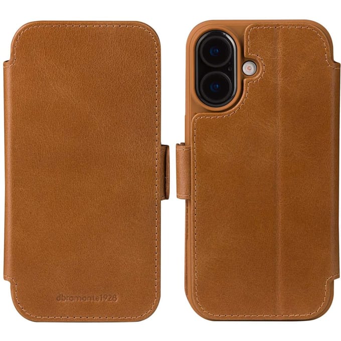 dbramante1928 Copenhagen Bookcase geschikt voor Apple iPhone 17 - Tan