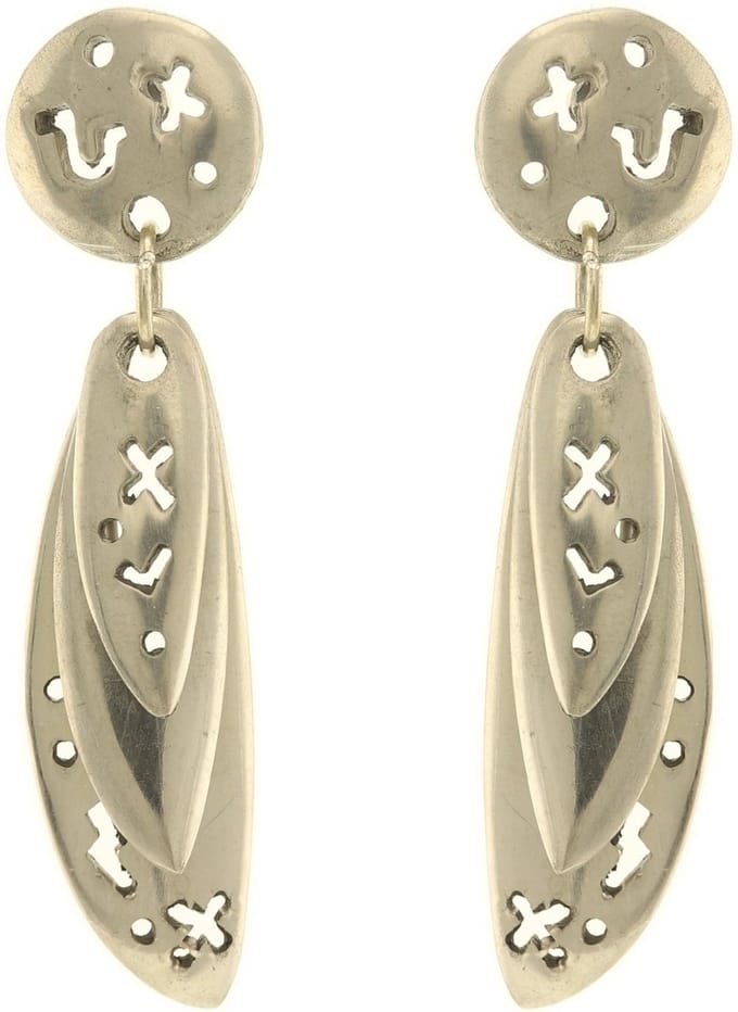 Behave Dames oorbel hanger zilver- kleur 5 cm
