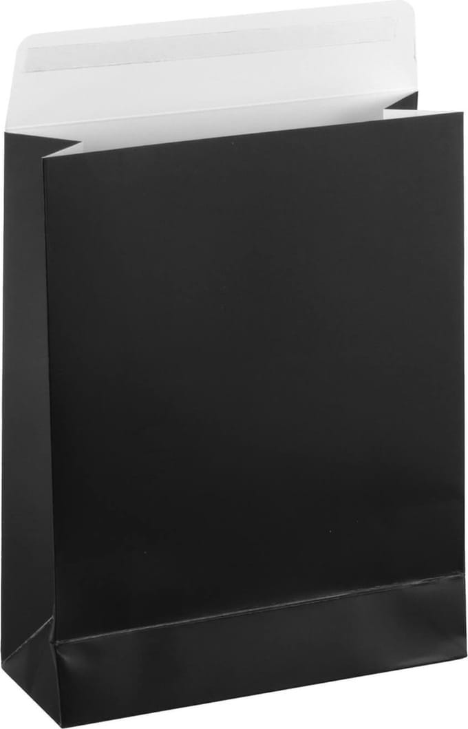 25x Cadeauzakken Zwart Mat Medium - 19x7x24cm