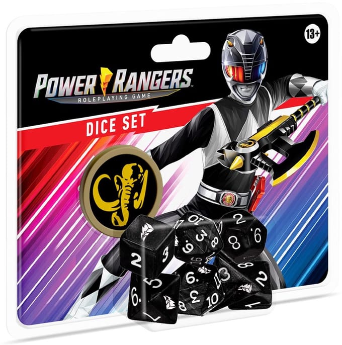 Power Rangers: RPG Dice Set Black - Dobbelstenenset - Renegade Game Studios