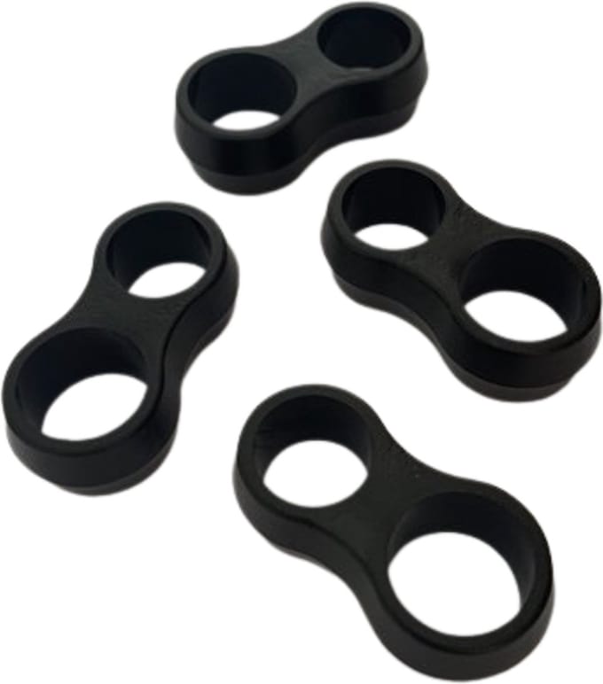 Knaak Deurklink Buffers Zwart - Muurbeschermers - Flexibele Deurstoppers - Set van 4