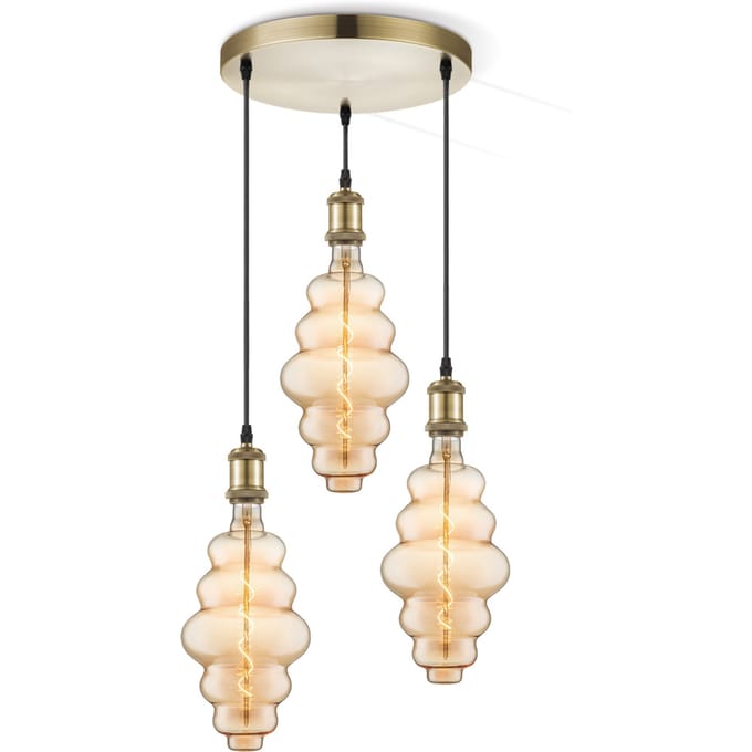 Home sweet home hanglamp Vintage brons 3L Cloud - amber