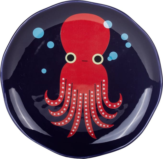 Kitsch Kitchen klein bord rond Sealife octopus