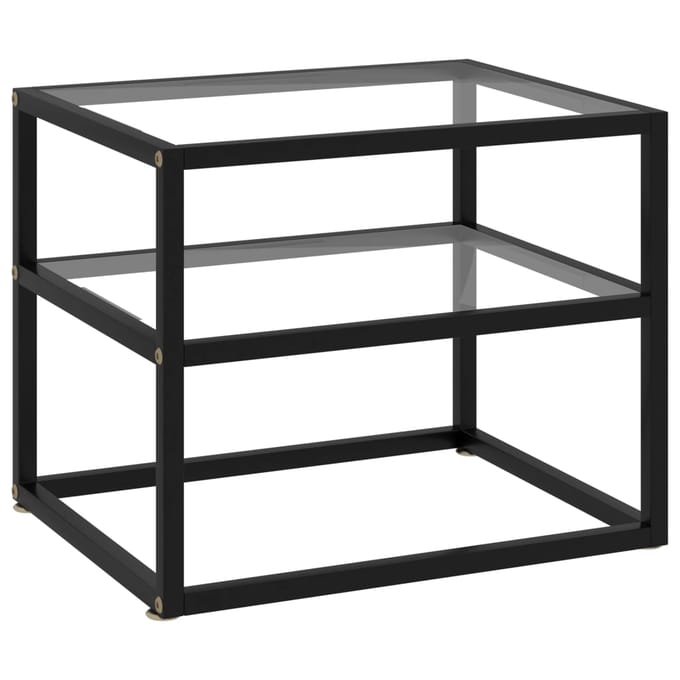 vidaXL - Wandtafel - 50x40x40 - cm - gehard - glas - transparant