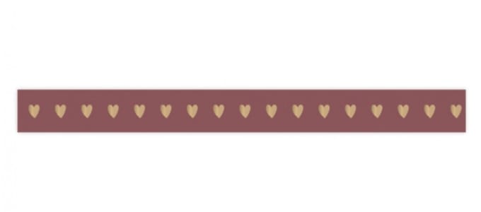 5m lang - Small Hearts Red - krullint - cadeau versiering - Niet op spoel geleverd