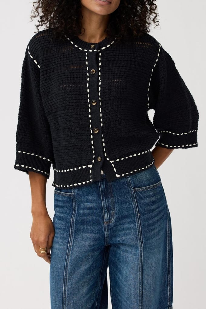 Alchemist Cardigan Caroline Navy Maat: XL | Sweaters Outlet | Dames | Blauw
