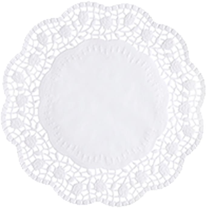 20x 100 Taartranden rond Ø 20 cm wit