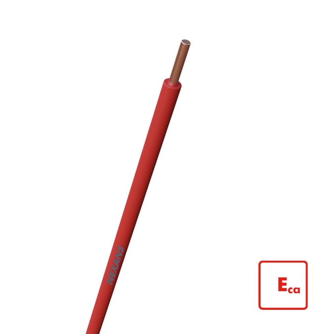 Nexans H07V-U Eca Installatiedraad 1.5mm² Rood - 10564830 [100 Stukken]