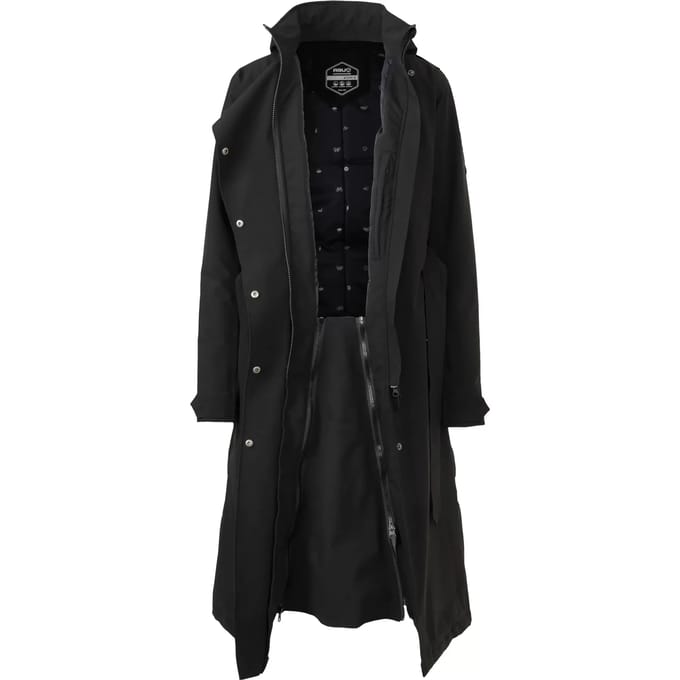 Dames lange jas met capuchon Agu Urban