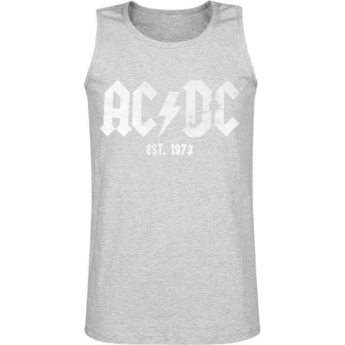 AC/DC Tanktop - Est. 1973 - S tot XL - voor Mannen - lichtgrijs gemêleerd