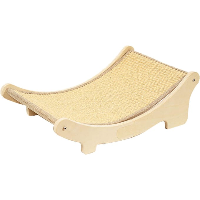 Houten Verhoogd Kattenhangmat Bed Krasbestendig Veilig Rusten Stabiele Structuur Krabpaal Bed voor beige