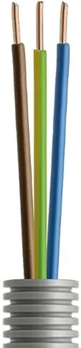 Flexpijp 16mm + VD 3 x 2,5mm² - 25 meter