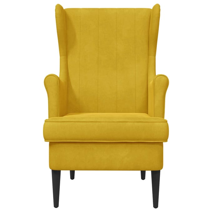 vidaXL Fauteuil Geel Fluweel