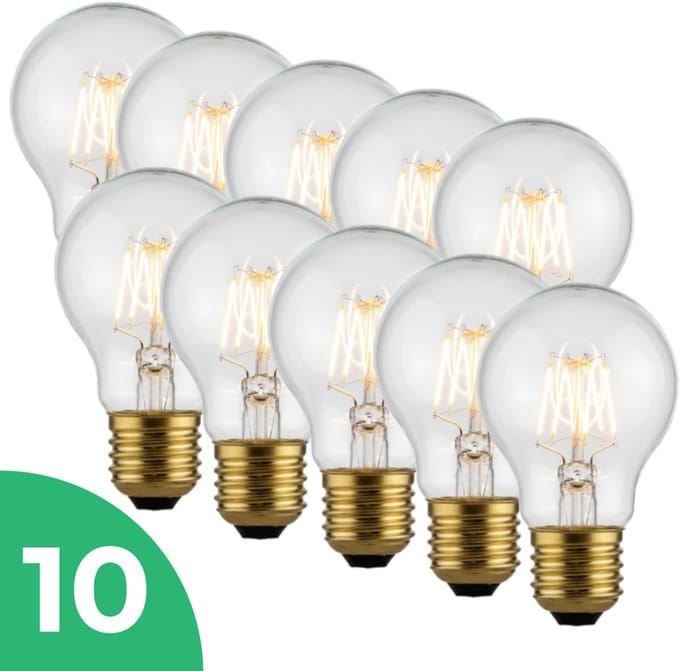 Trixline Peertje Gloeilamp E27 - 75W - Warm Wit Licht (2700K) - 765 lm - 1 jaar - Dimbaar - 10 stuks