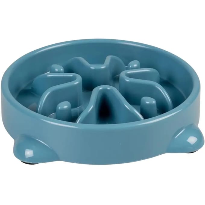 Anti-schrok eetkom petrol 700ml - M - 25,5x25,5x5cm