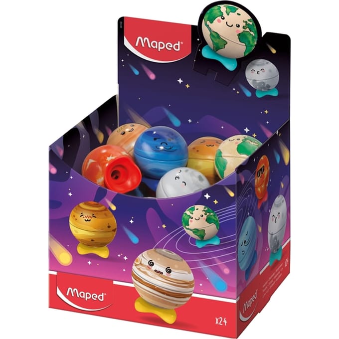Puntenslijper Maped Planet display à 24 stuks assorti