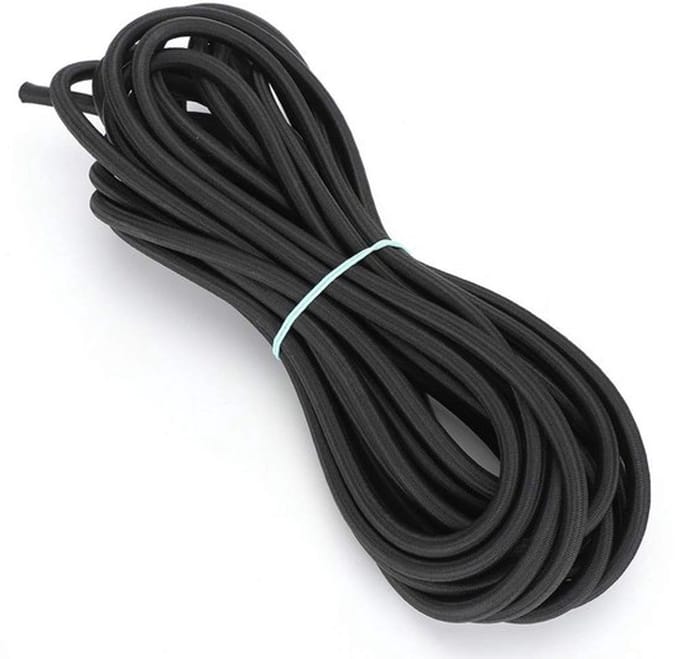 Allecto - Bungeekoord - Elastisch Touw - 10 Meter - Zwart