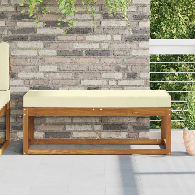 vidaXL - Buitenstoel - Kussen - 100% - Polyester - Crèmekleurig - 115 - x - 40 - x - 8 - cm
