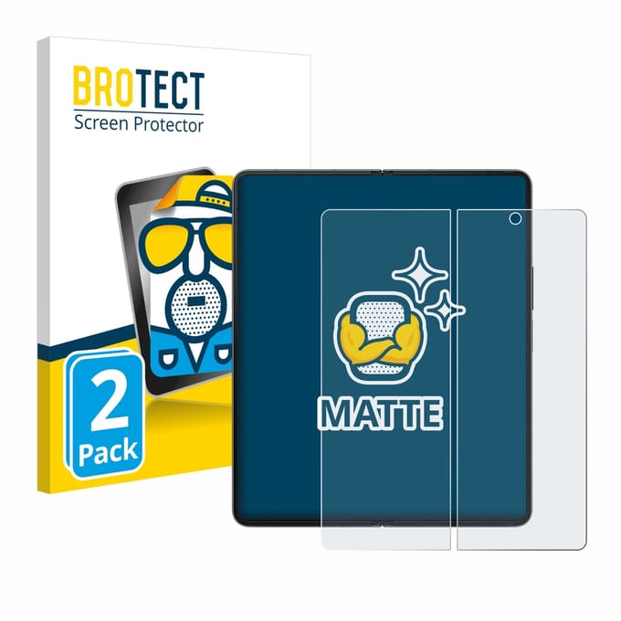 BROTECT - Screenprotector voor Samsung Galaxy Z Fold 4 (Inner display) - Folie Beschermfolie matte 2 Stuks