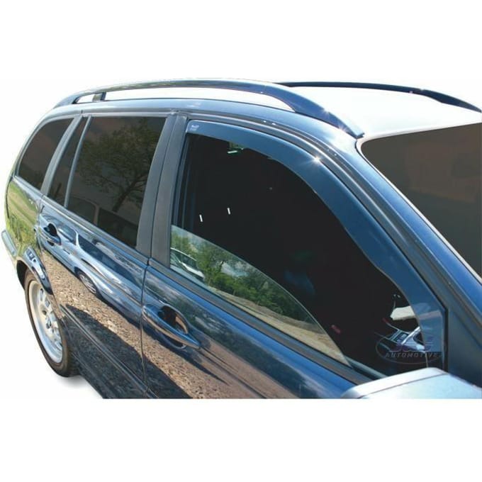 Luchtdeflectoren - J&;J AUTOMOTIVE - BMW 3 Serie E46 - Gerookt - Versterkt Acryl - Eenvoudige Installatie
