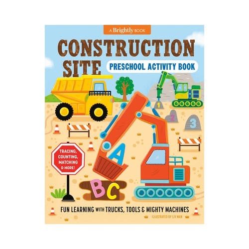 Construction Site Preschool Activity Book - Brightly